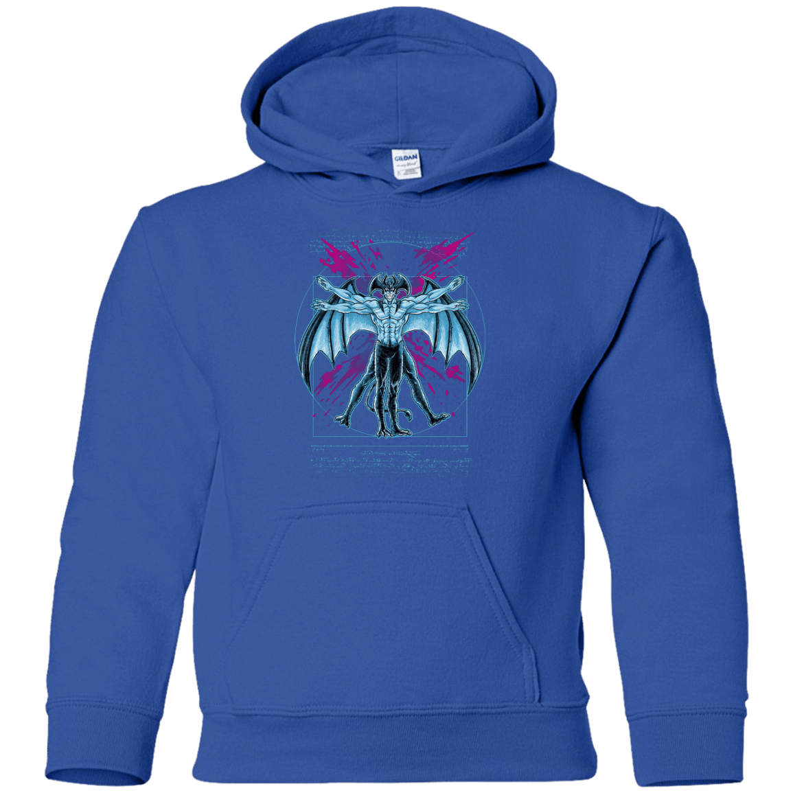 Sweatshirts Royal / YS Vitruvian Devil Youth Hoodie