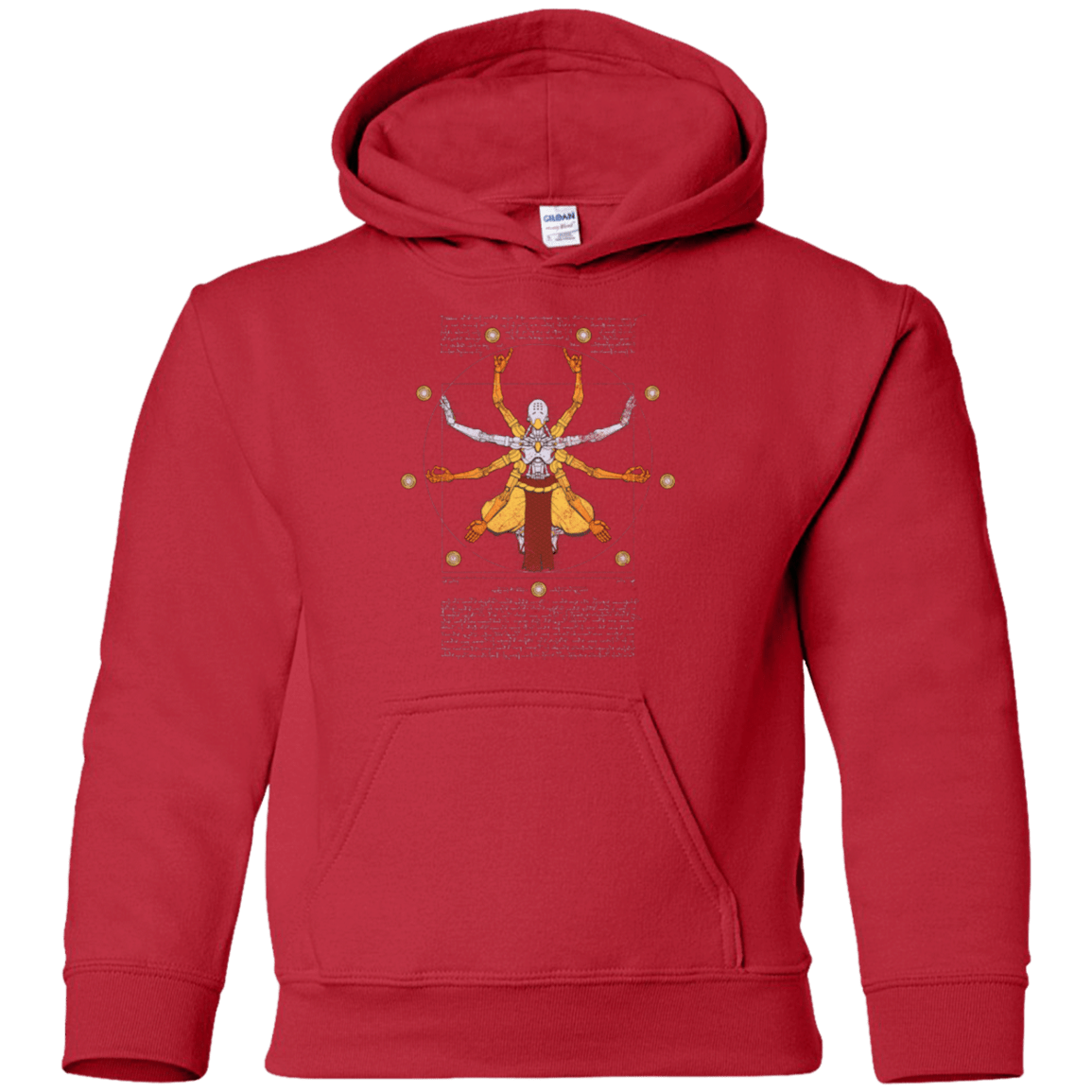 Sweatshirts Red / YS Vitruvian Omnic Youth Hoodie