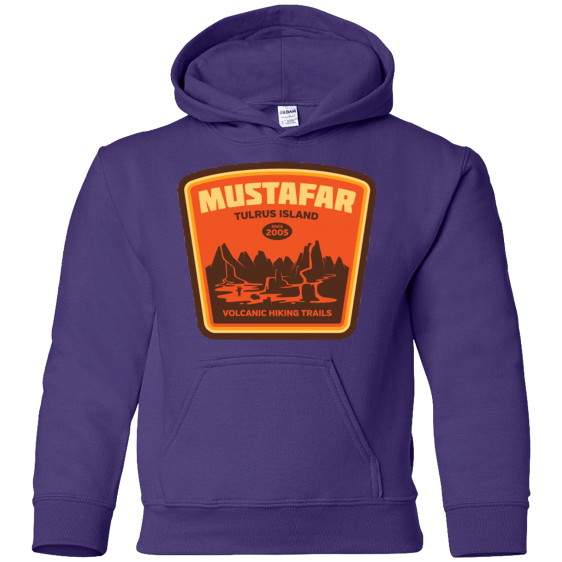 Sweatshirts Purple / YS Volcanic Hiking Trails Youth Hoodie