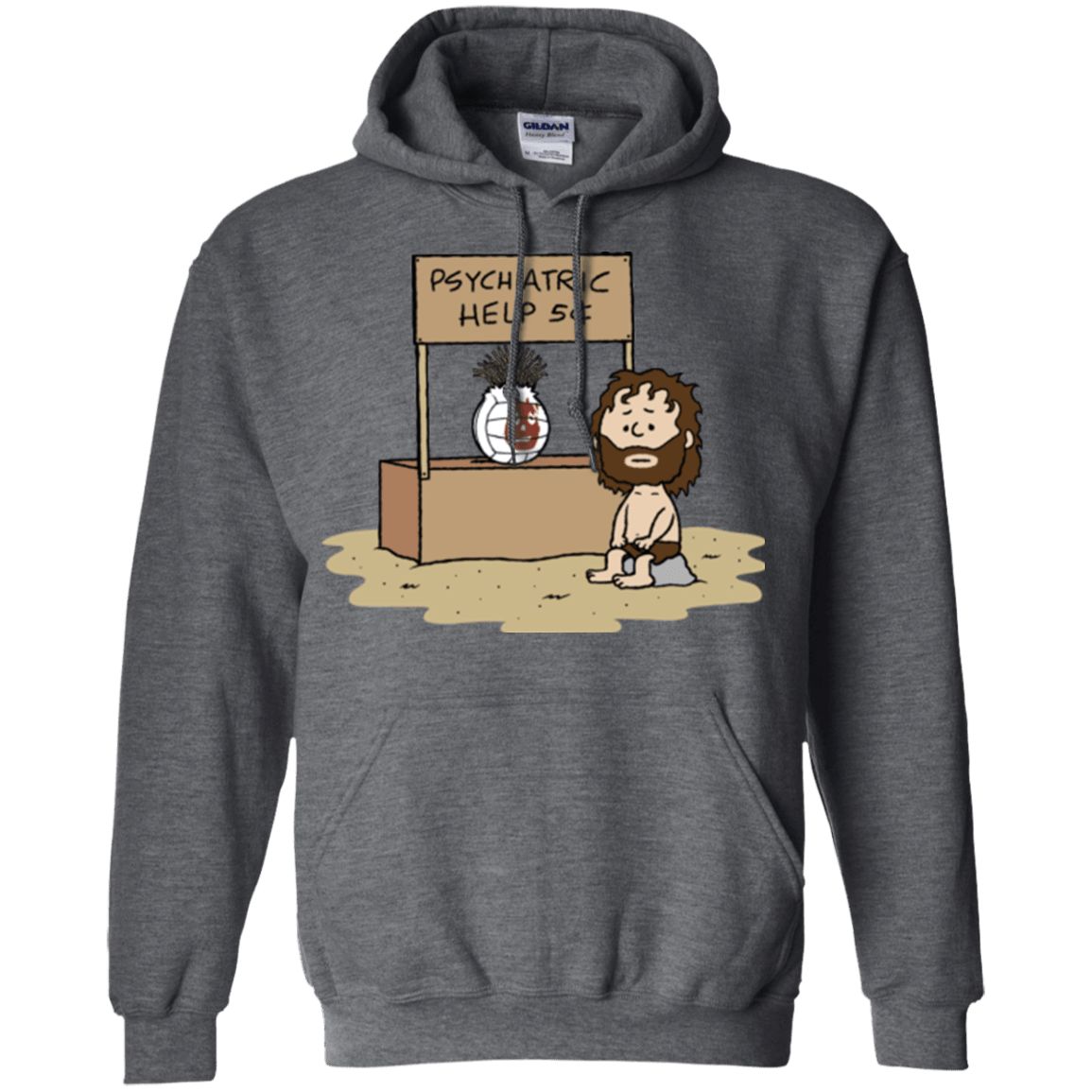 Sweatshirts Dark Heather / Small Volleyball Help Pullover Hoodie