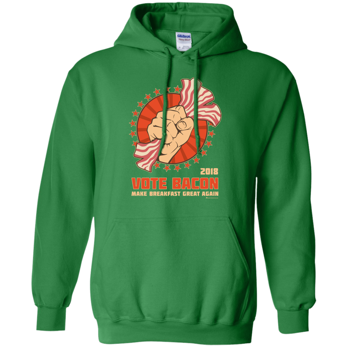 Sweatshirts Irish Green / Small Vote Bacon In 2018 Pullover Hoodie