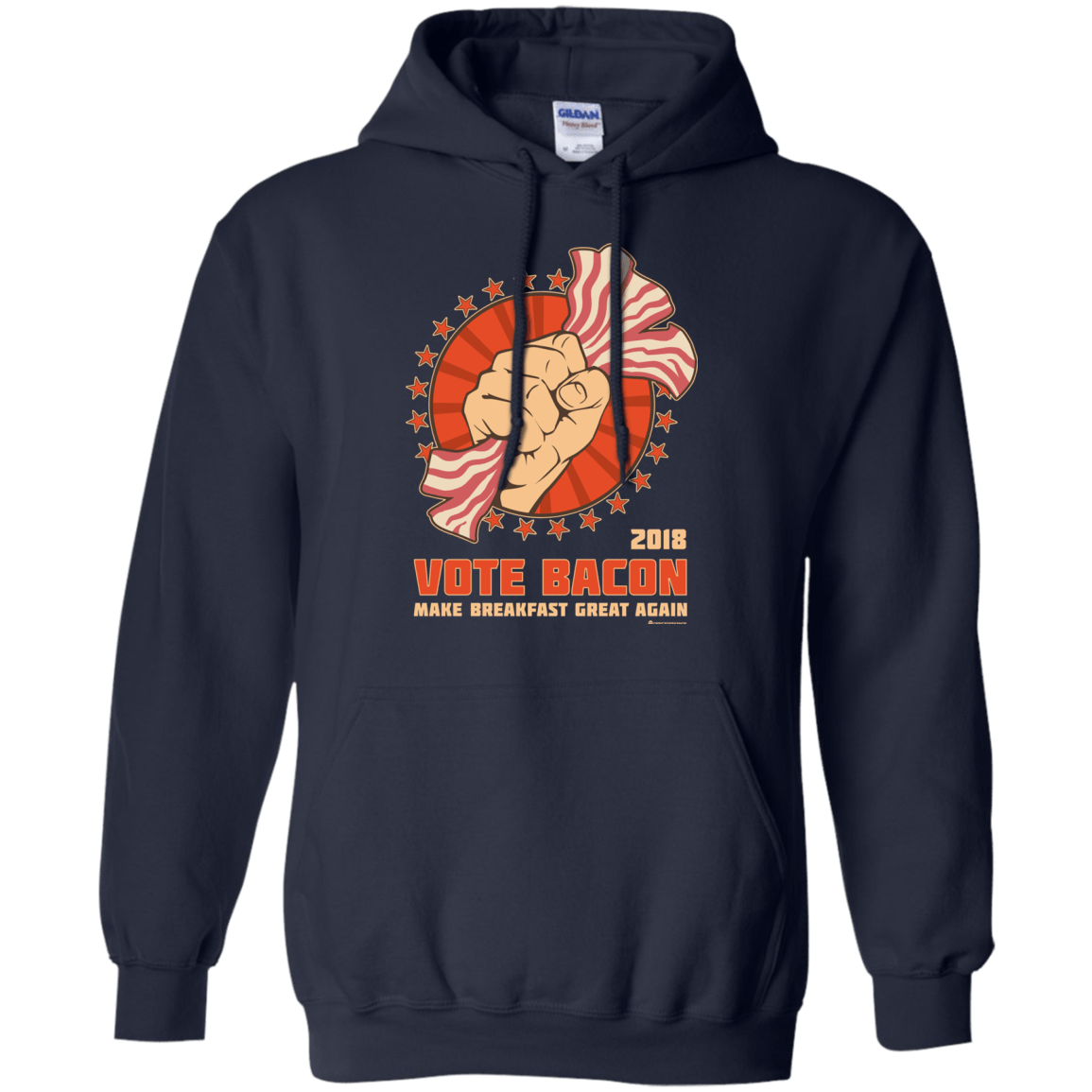 Sweatshirts Navy / Small Vote Bacon In 2018 Pullover Hoodie