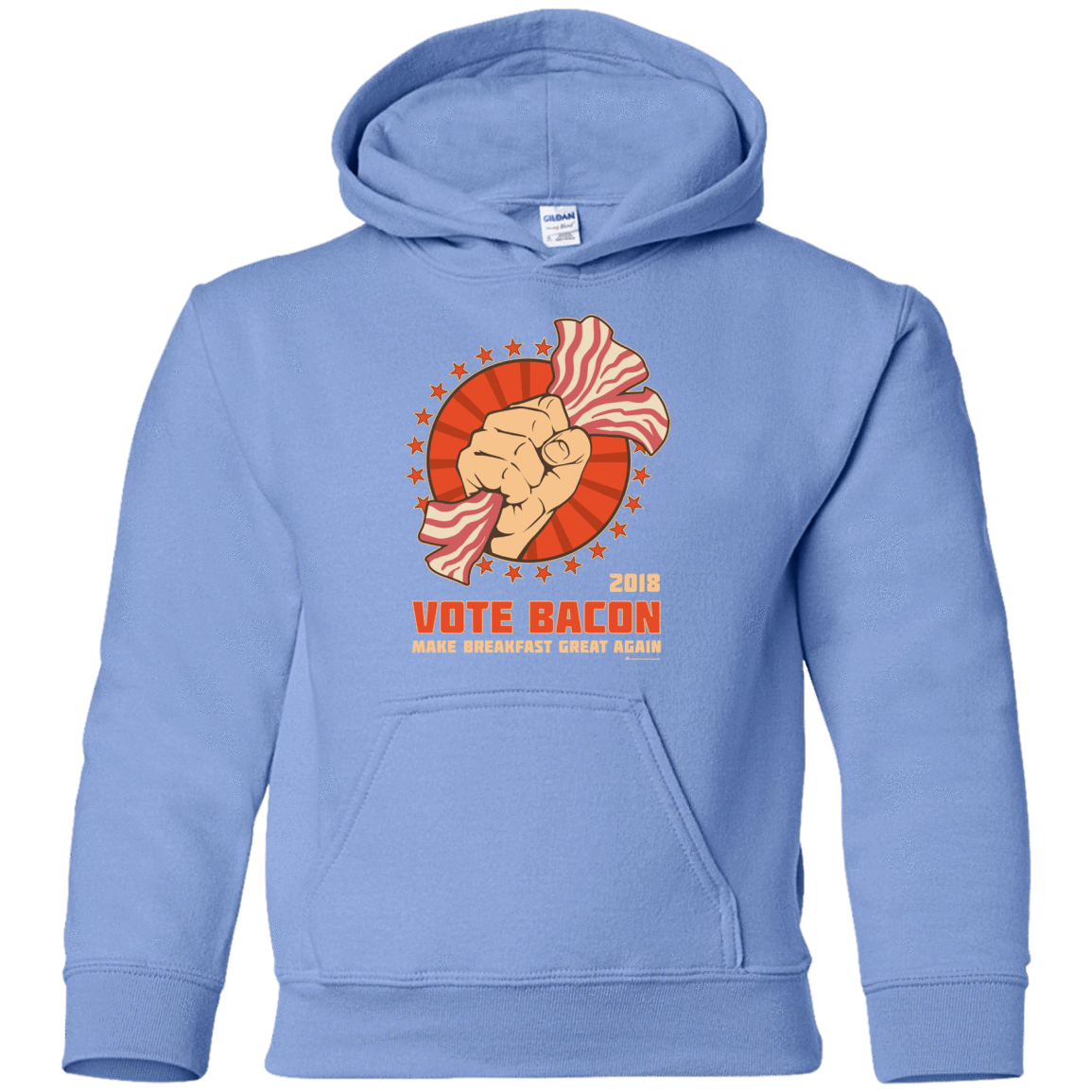 Sweatshirts Carolina Blue / YS Vote Bacon In 2018 Youth Hoodie