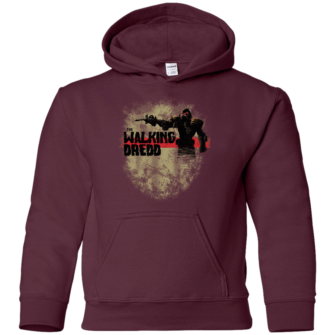 Sweatshirts Maroon / YS Walking Dredd Youth Hoodie