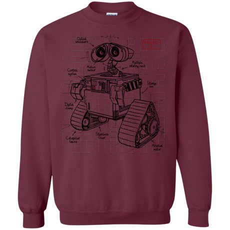 Sweatshirts Maroon / S WALL-E Plan Crewneck Sweatshirt
