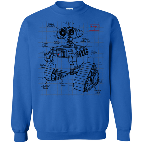 Sweatshirts Royal / S WALL-E Plan Crewneck Sweatshirt