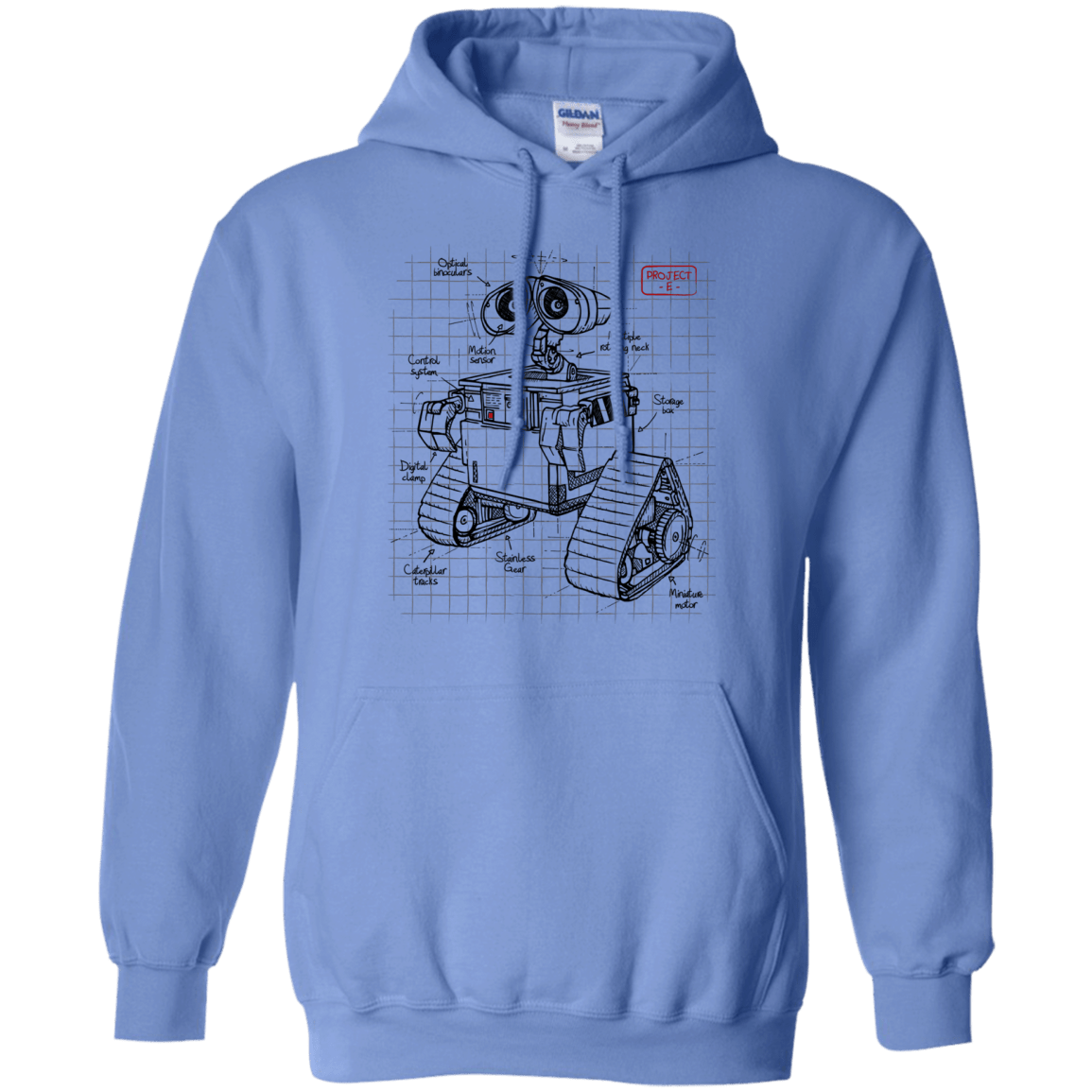 Sweatshirts Carolina Blue / S WALL-E Plan Pullover Hoodie
