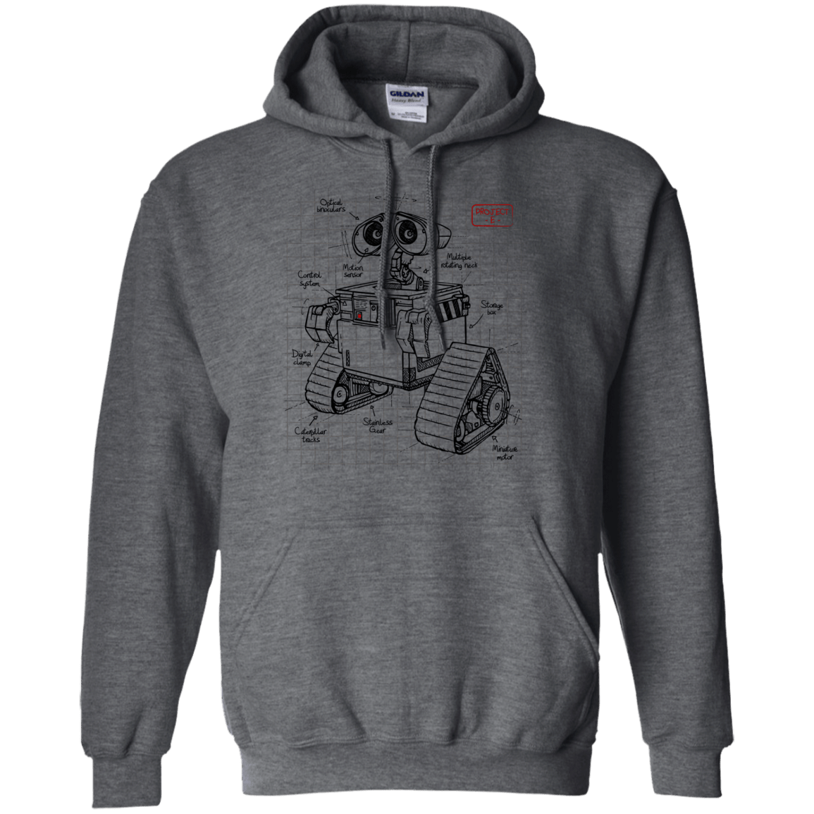 Sweatshirts Dark Heather / S WALL-E Plan Pullover Hoodie