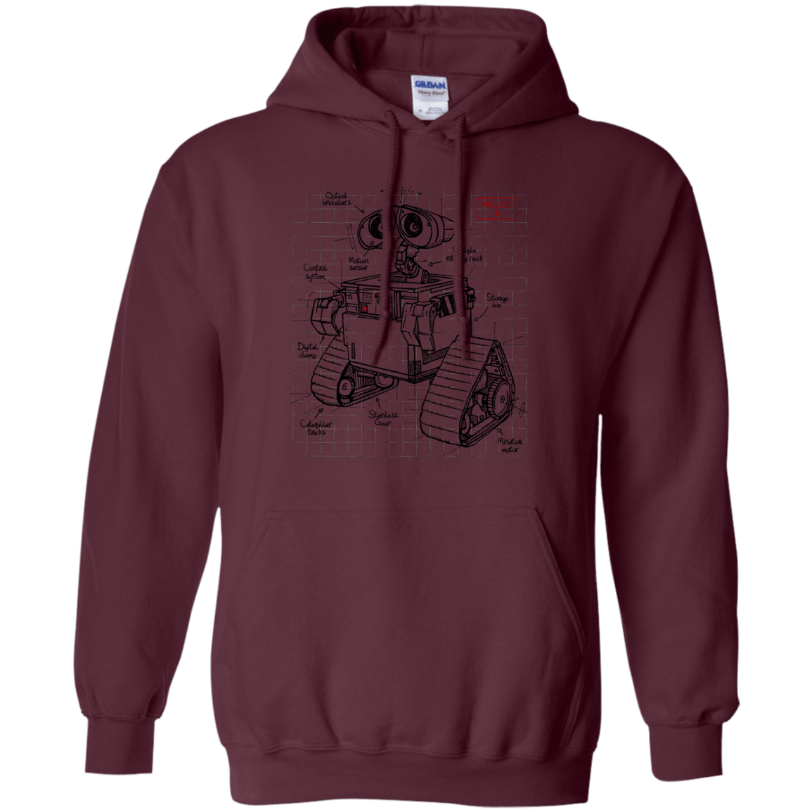 Sweatshirts Maroon / S WALL-E Plan Pullover Hoodie