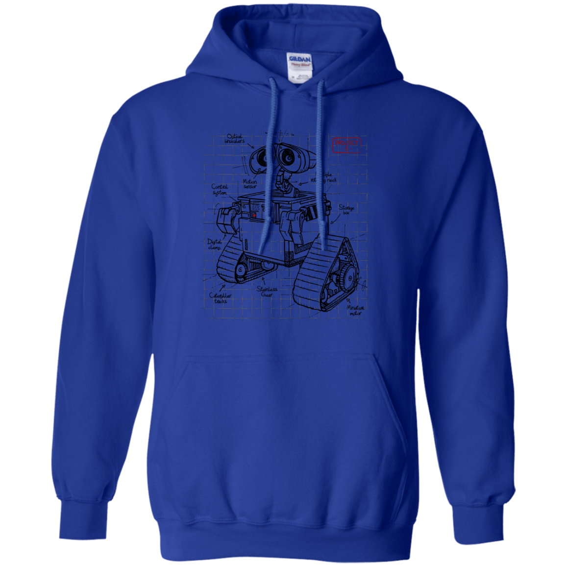Sweatshirts Royal / S WALL-E Plan Pullover Hoodie