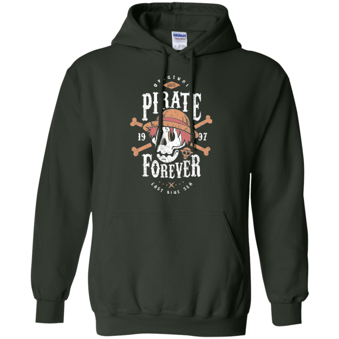 Sweatshirts Forest Green / Small Wanted Pirate Forever Pullover Hoodie