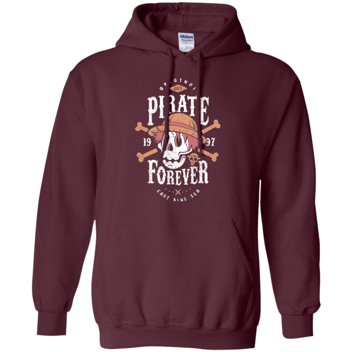 Sweatshirts Maroon / Small Wanted Pirate Forever Pullover Hoodie