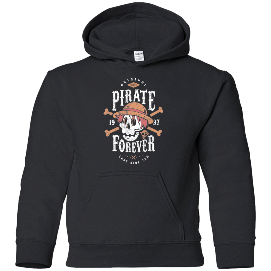 Sweatshirts Black / YS Wanted Pirate Forever Youth Hoodie
