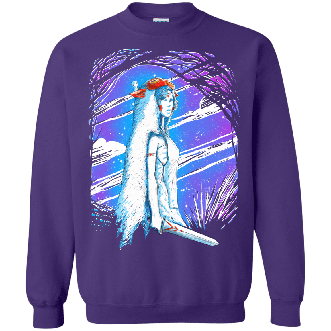Sweatshirts Purple / S Warrior Princess Crewneck Sweatshirt