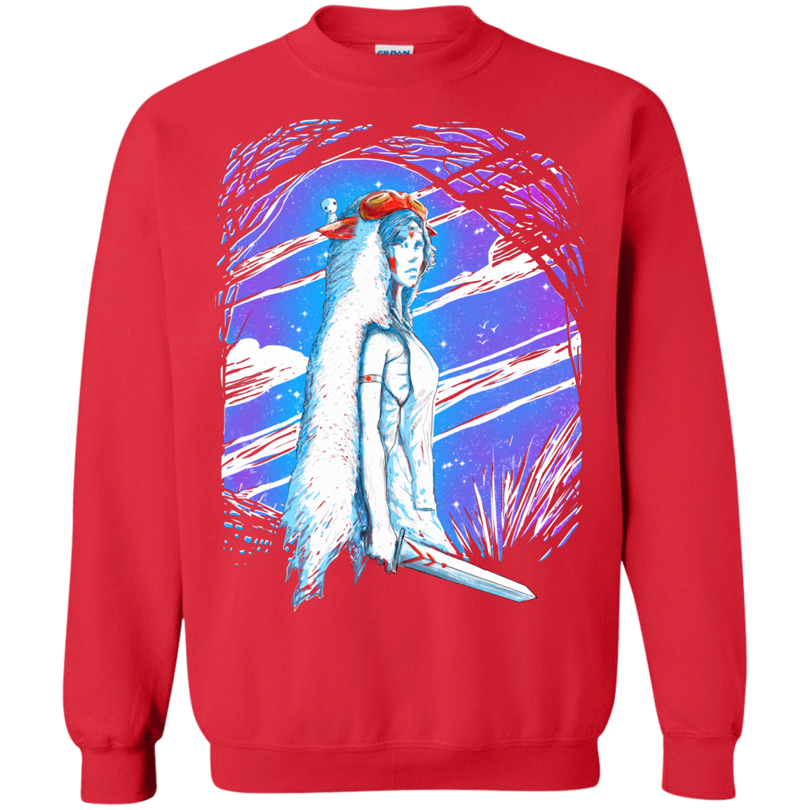 Sweatshirts Red / S Warrior Princess Crewneck Sweatshirt