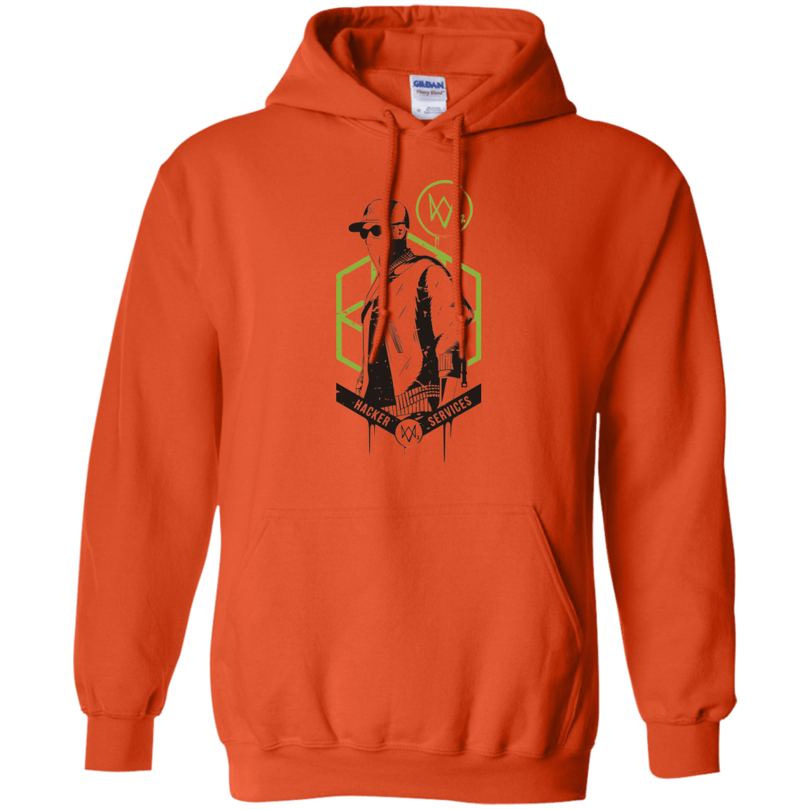 Sweatshirts Orange / Small Watch Dogs 2 Hacker Services Pullover Hoodie