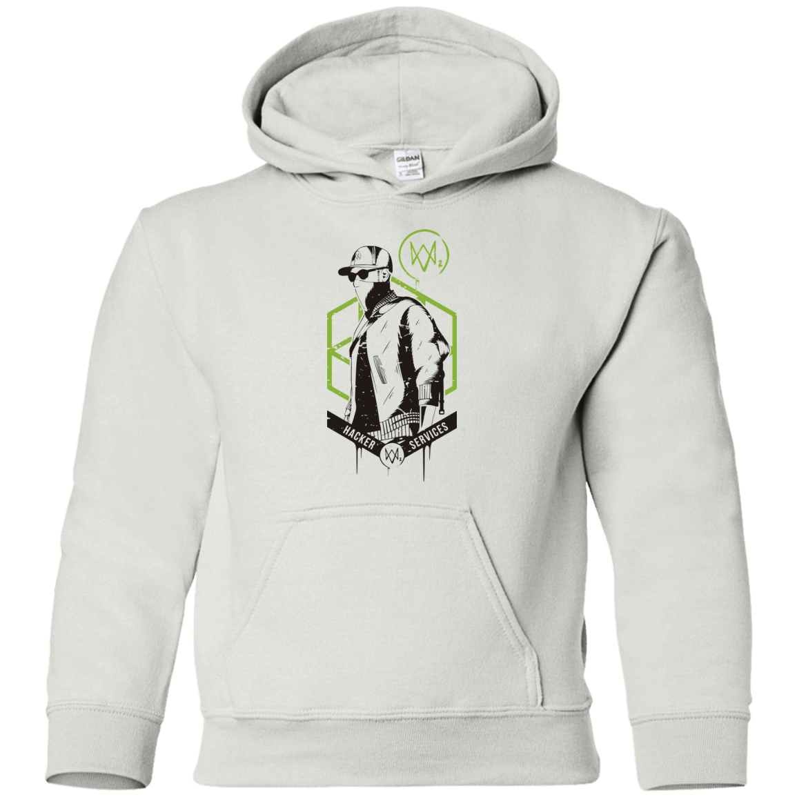 Sweatshirts White / YS Watch Dogs 2 Hacker Services Youth Hoodie