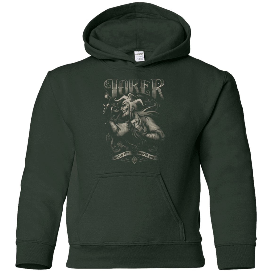 Sweatshirts Forest Green / YS Watch the world burn Youth Hoodie