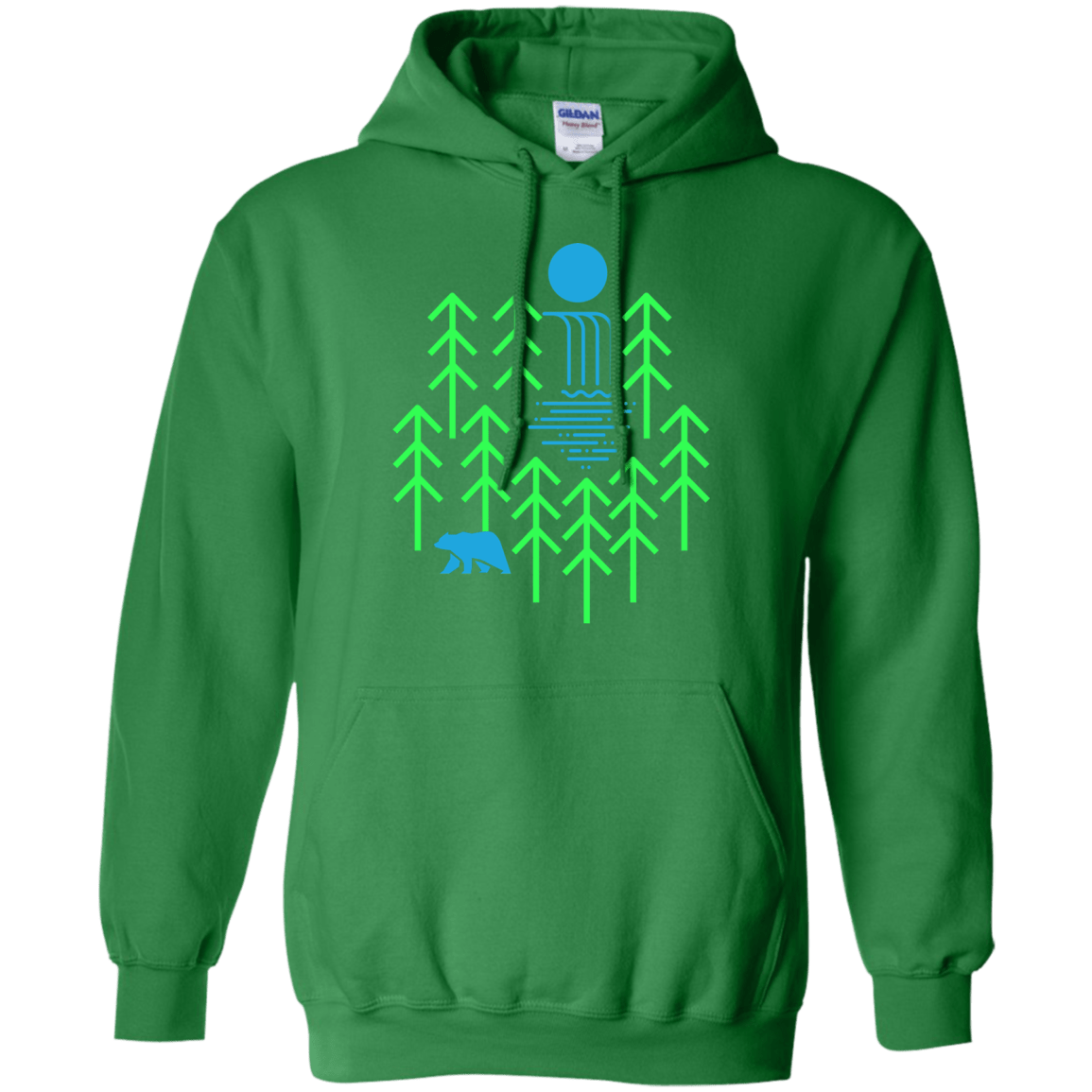 Sweatshirts Irish Green / S Waterfall Lake Pullover Hoodie