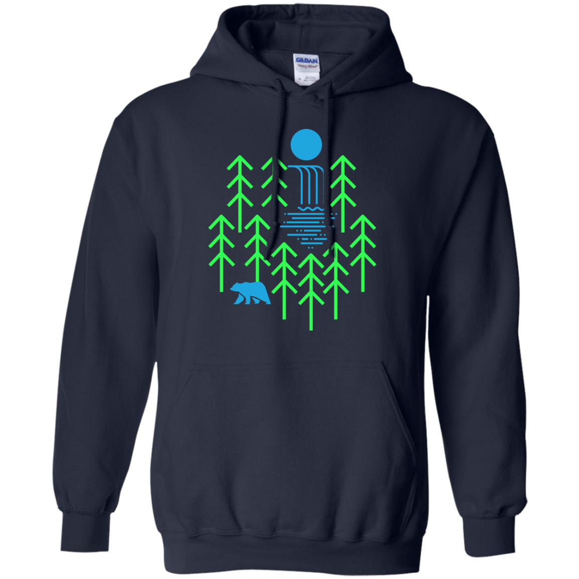 Sweatshirts Navy / S Waterfall Lake Pullover Hoodie