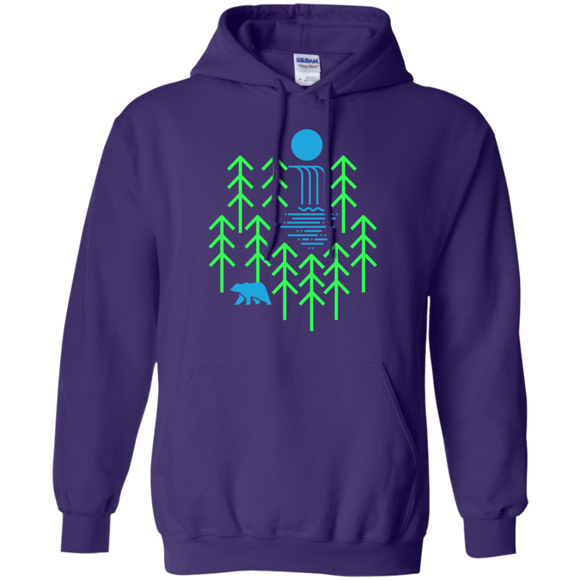 Sweatshirts Purple / S Waterfall Lake Pullover Hoodie