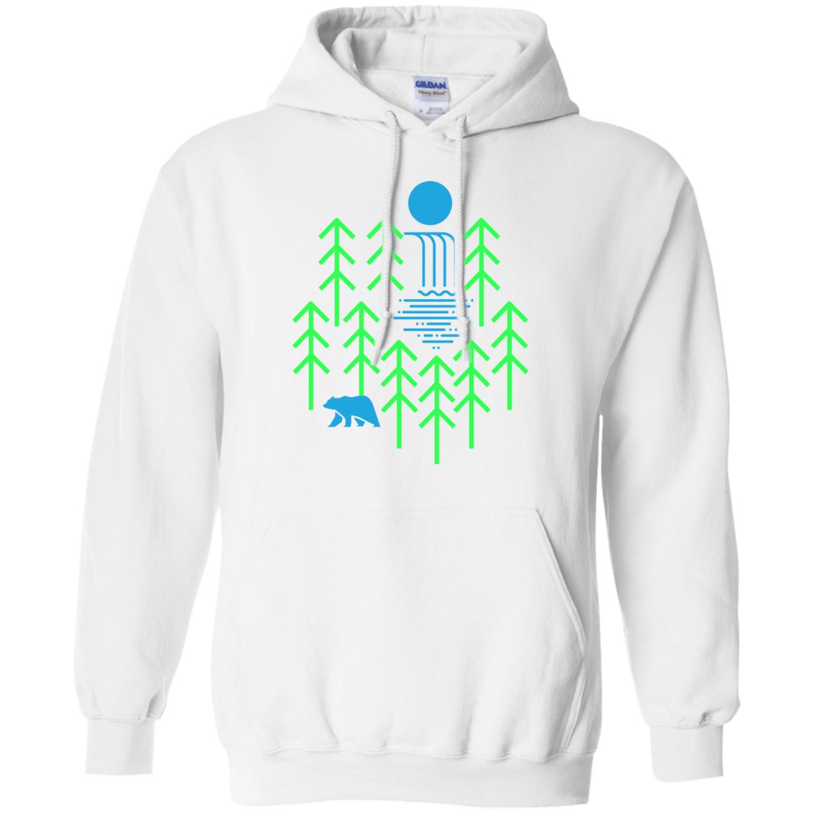 Sweatshirts White / S Waterfall Lake Pullover Hoodie