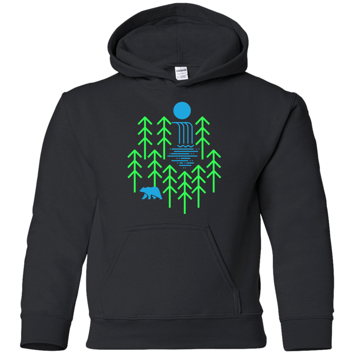 Sweatshirts Black / YS Waterfall Lake Youth Hoodie