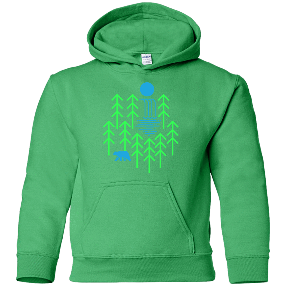 Sweatshirts Irish Green / YS Waterfall Lake Youth Hoodie