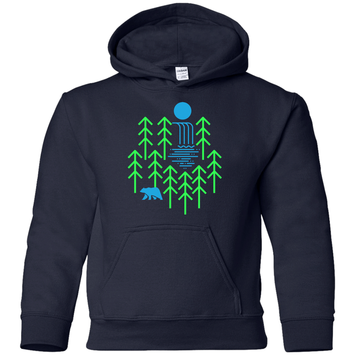 Sweatshirts Navy / YS Waterfall Lake Youth Hoodie
