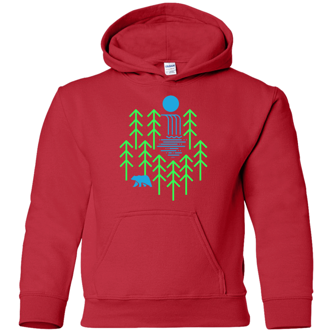 Sweatshirts Red / YS Waterfall Lake Youth Hoodie