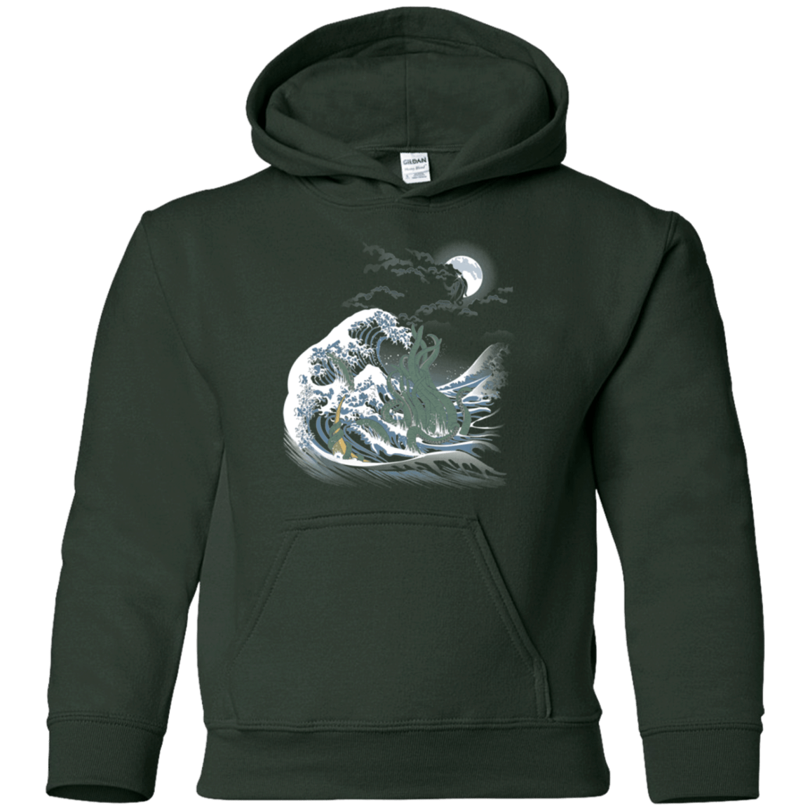 Sweatshirts Forest Green / YS Wave Of R'lyeh Youth Hoodie