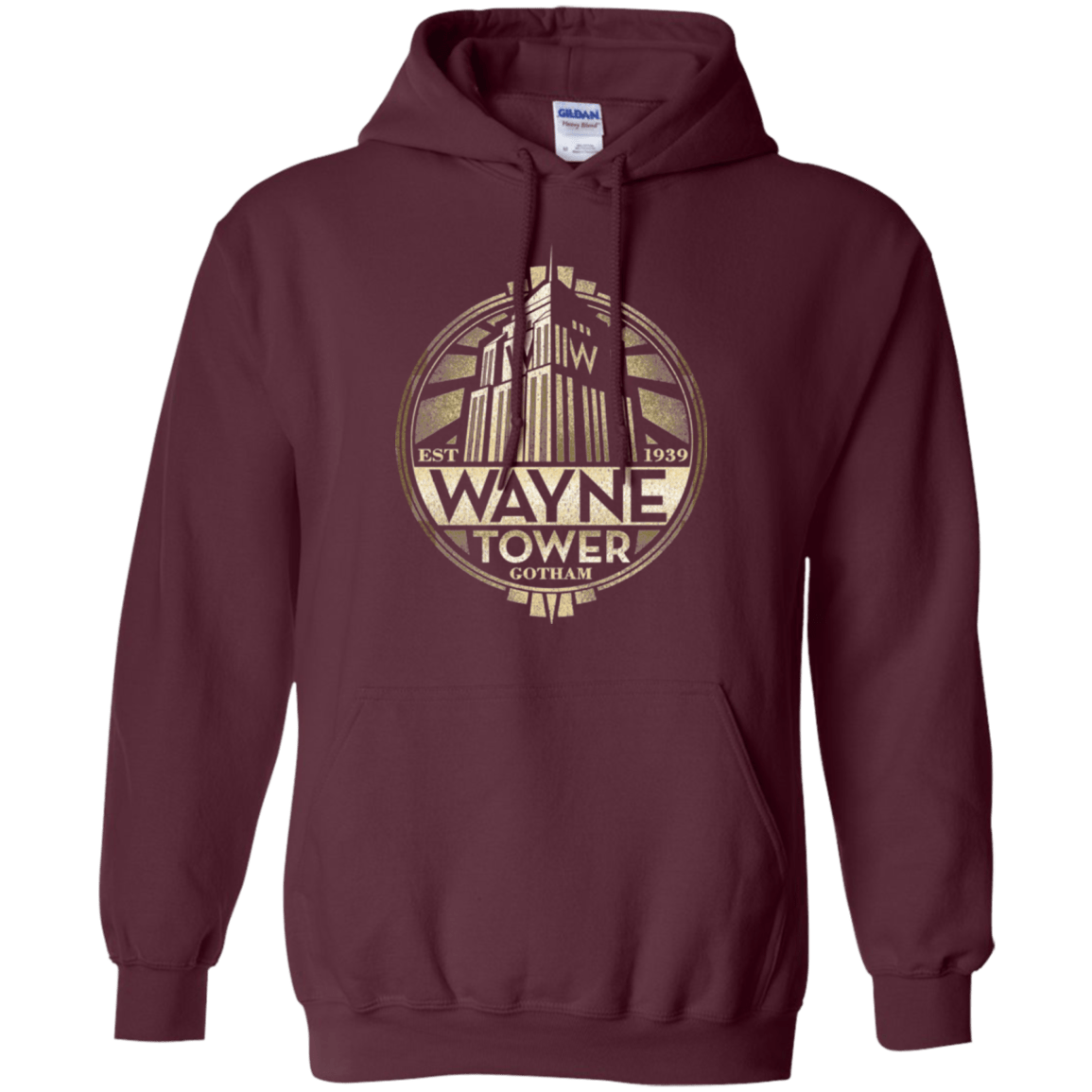 Sweatshirts Maroon / Small Wayne Tower Pullover Hoodie
