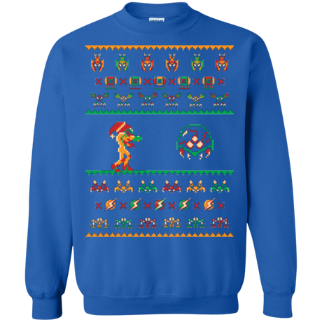 Sweatshirts Royal / Small We Wish You A Metroid Christmas Crewneck Sweatshirt
