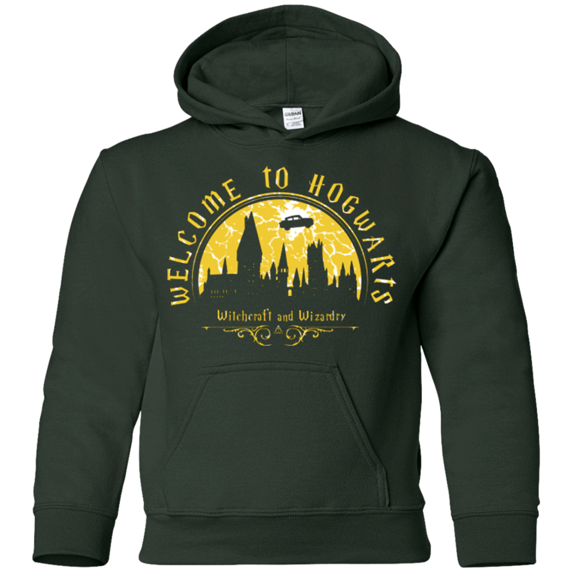 Sweatshirts Forest Green / YS Welcome to Hogwarts Youth Hoodie
