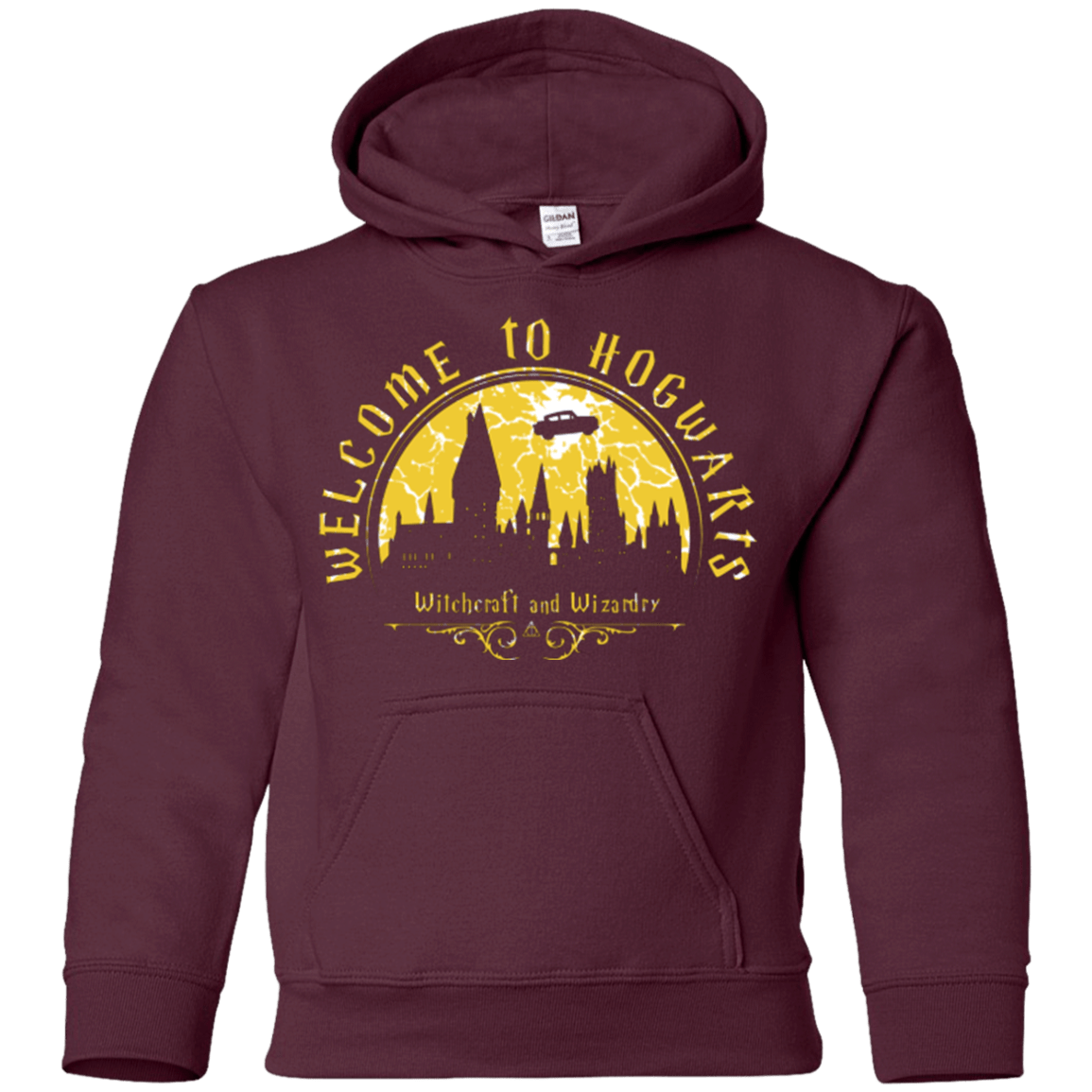 Sweatshirts Maroon / YS Welcome to Hogwarts Youth Hoodie