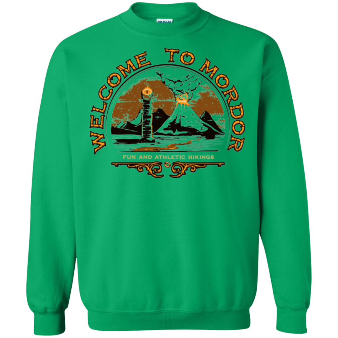 Sweatshirts Irish Green / Small Welcome to Mordor Crewneck Sweatshirt