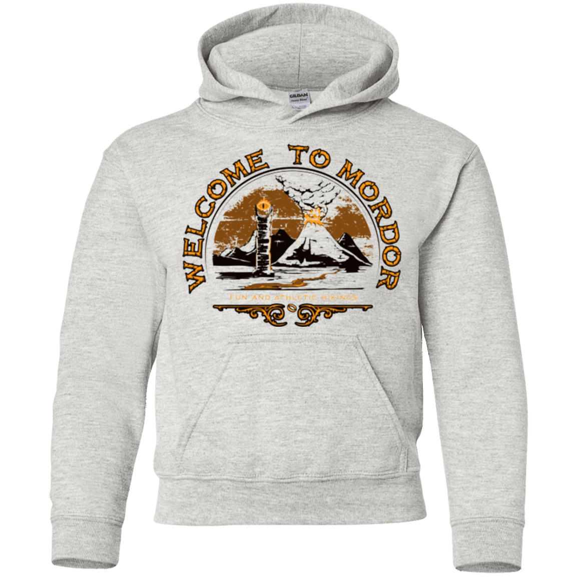 Sweatshirts Ash / YS Welcome to Mordor Youth Hoodie