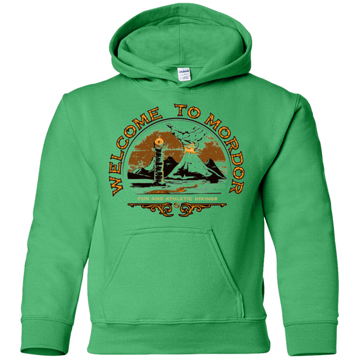 Sweatshirts Irish Green / YS Welcome to Mordor Youth Hoodie