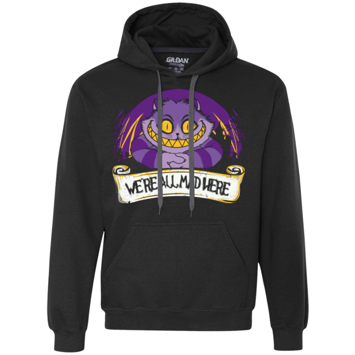 Sweatshirts Black / Small Were All Mad Here Premium Fleece Hoodie