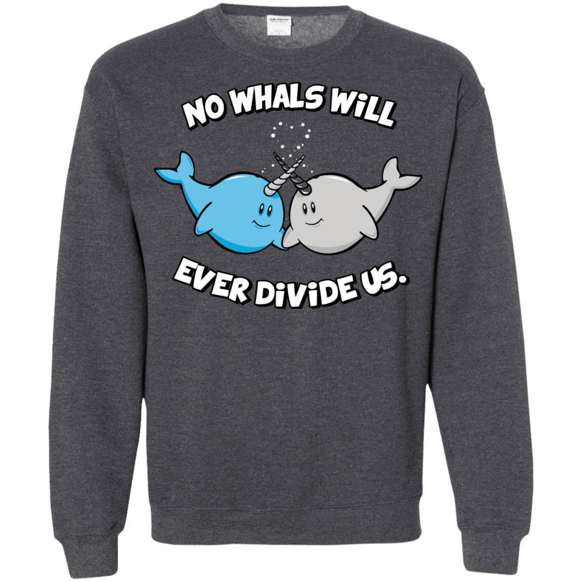 Sweatshirts Dark Heather / Small Whals Crewneck Sweatshirt