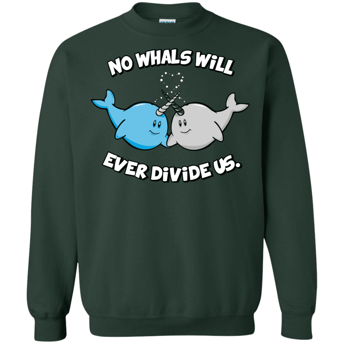 Sweatshirts Forest Green / Small Whals Crewneck Sweatshirt