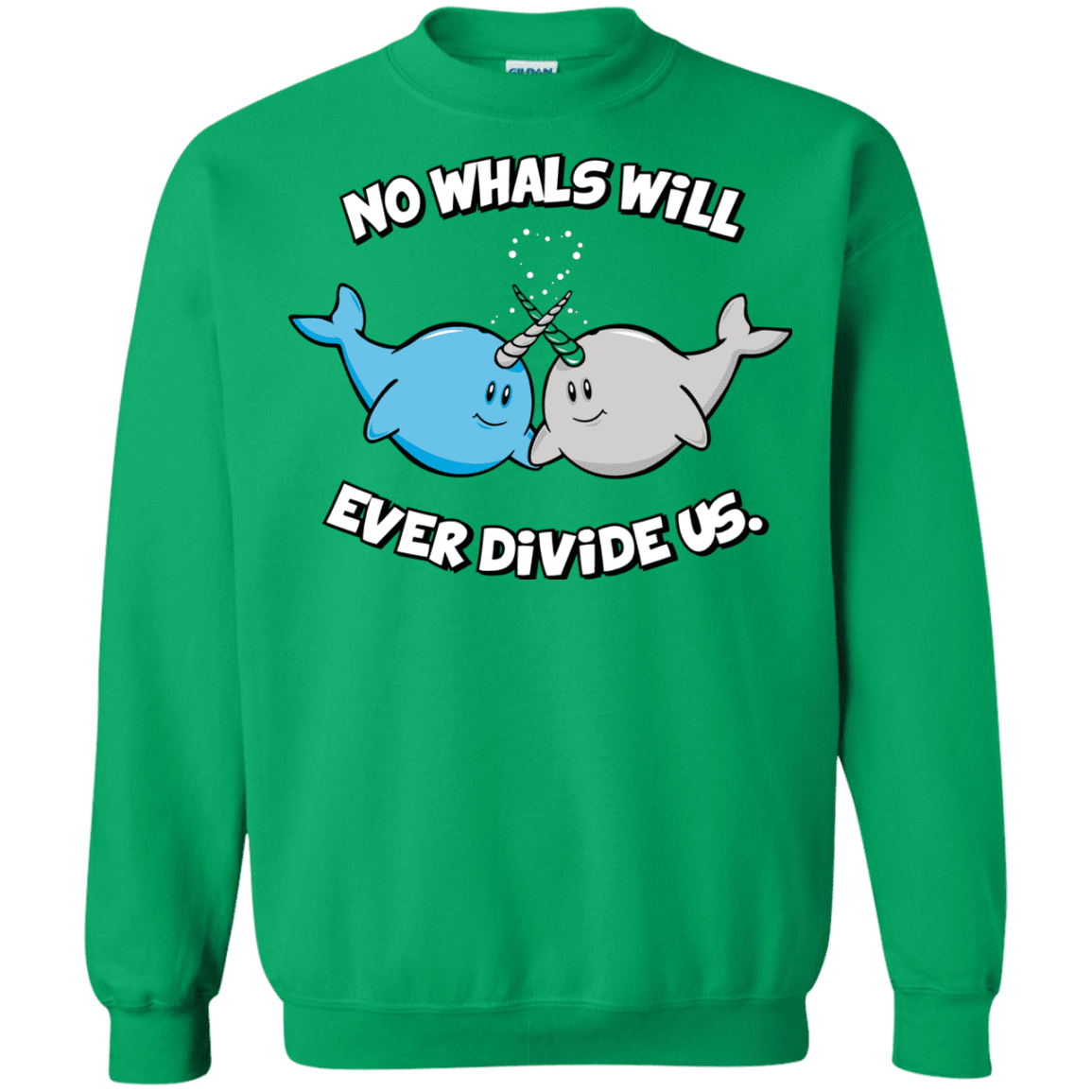 Sweatshirts Irish Green / Small Whals Crewneck Sweatshirt