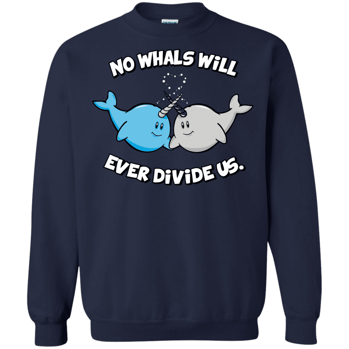 Sweatshirts Navy / Small Whals Crewneck Sweatshirt
