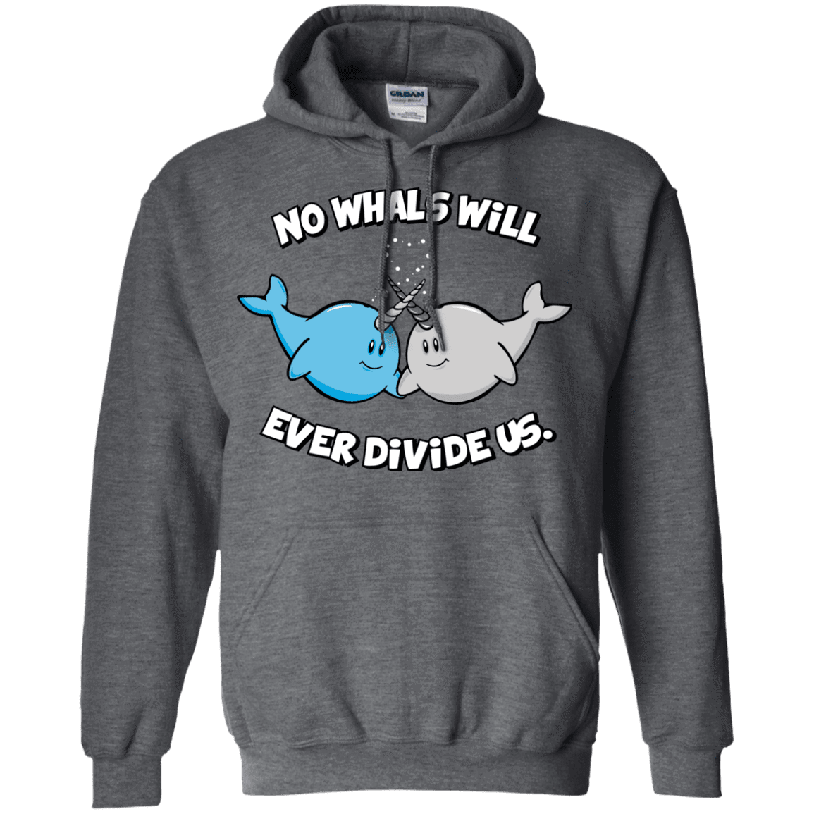 Sweatshirts Dark Heather / Small Whals Pullover Hoodie