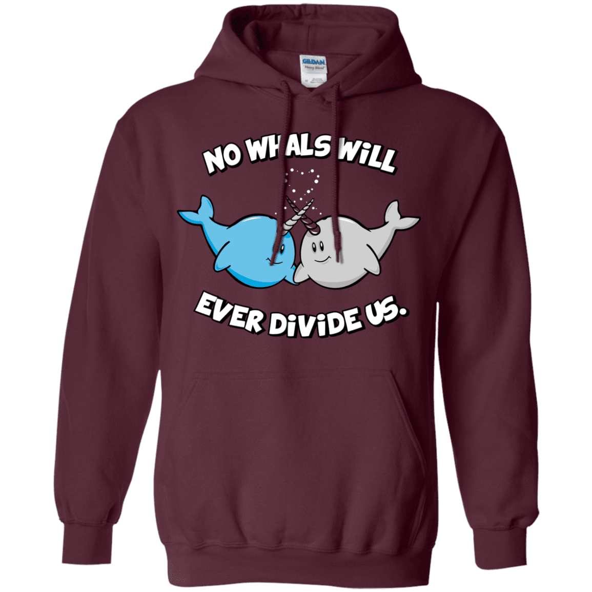 Sweatshirts Maroon / Small Whals Pullover Hoodie