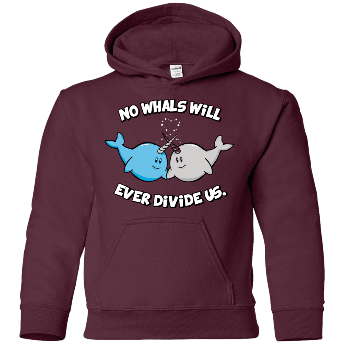 Sweatshirts Maroon / YS Whals Youth Hoodie