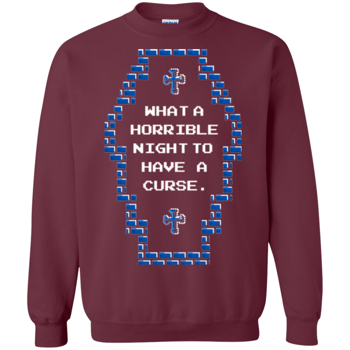 Sweatshirts Maroon / Small What a Horrible Night Crewneck Sweatshirt