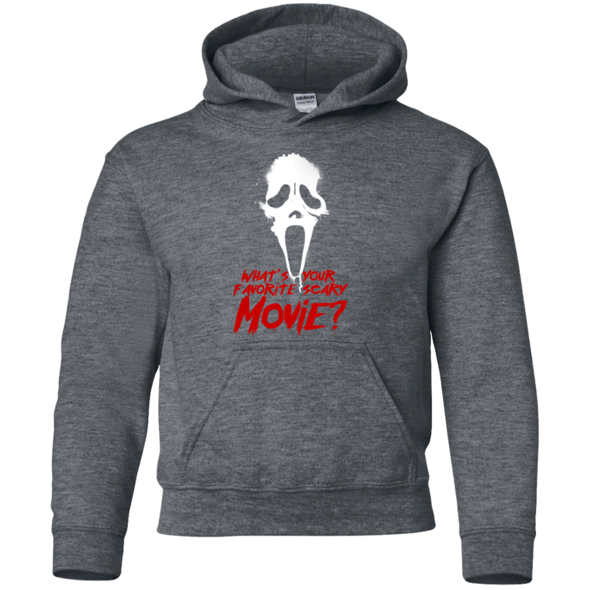 Sweatshirts Dark Heather / YS What's Your Favorite Scary Movie Youth Hoodie