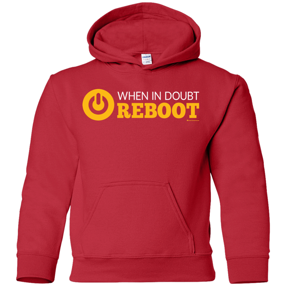 Sweatshirts Red / YS When In Doubt Reboot Youth Hoodie