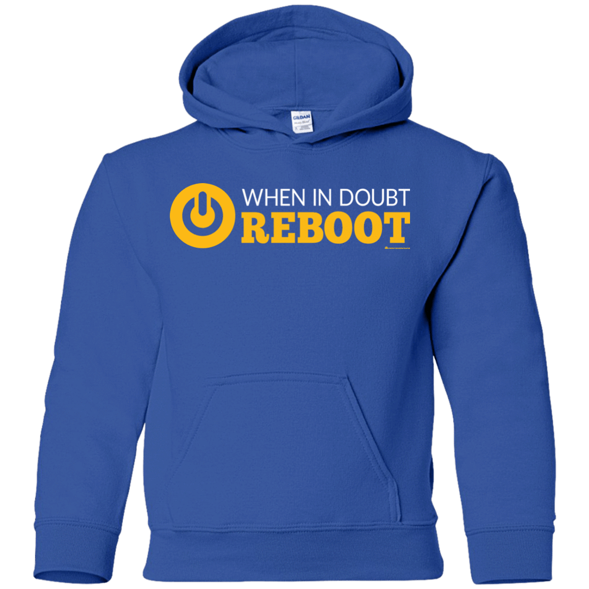 Sweatshirts Royal / YS When In Doubt Reboot Youth Hoodie